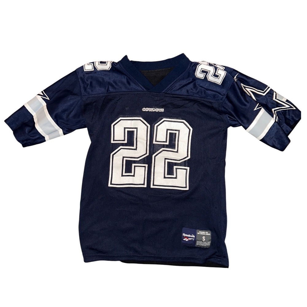 Reversible Reebok Dallas Cowboys Emmitt Smith Football Jersey Navy Blue Small